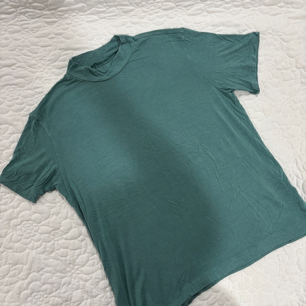 American Eagle Soft & Sexy Teal Mockneck Tshirt